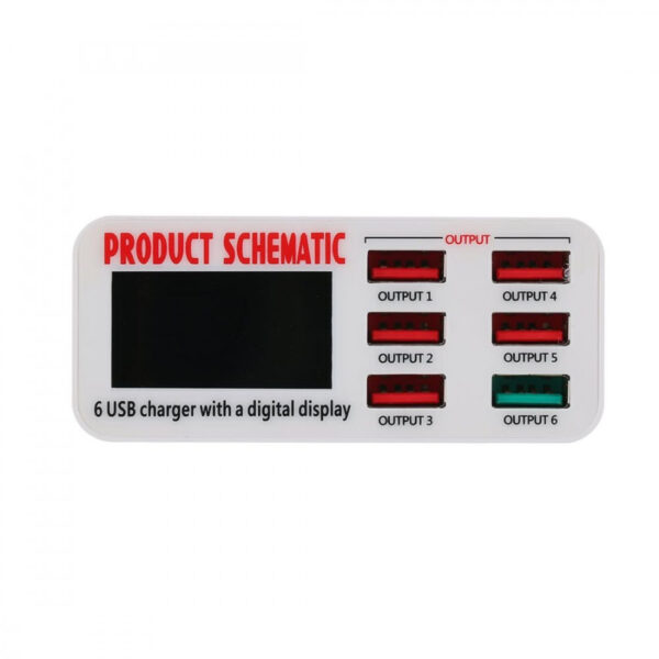 6 PORT USB SMART LIGHTNING CHARGER