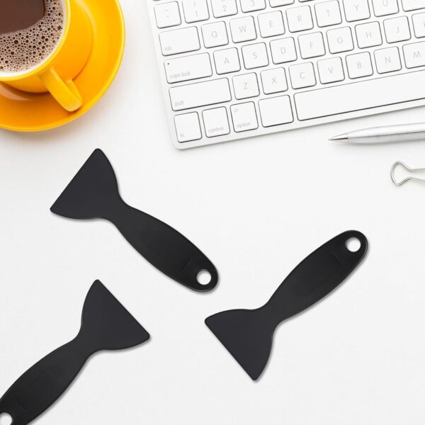 Plastic Spatula Plastic Scraper Tool Car Vinyl Wrap Squeegee Window Film Squeegee Vinyl Film Wrap Cleaning Scraper Air Bubble Remover Sticker Installation Tool, {Black} - Image 2