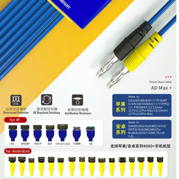 MECHANIC IBOOT AD MAX PLUS POWER SUPPLY TEST CABLE FOR ANDROID & IOS - NEW IPHONE 15 SERIES UPDATED - Image 2