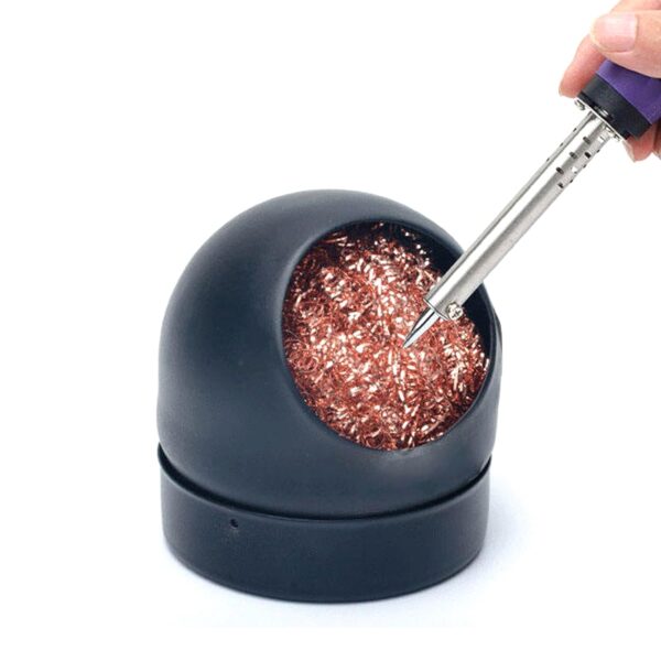 Tip Cleaner for Soldering Irons - Copper Sponge, Effective Tip Maintenance, Extends Life of Soldering Tips, Compatible with All Soldering Iron Models, Easy to Use, Black