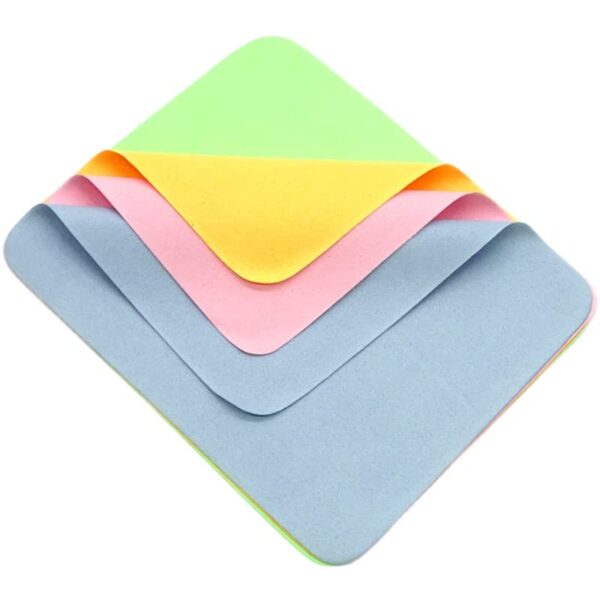 Premium Microfiber Cleaning/Polishing Cloth for Mobile Screen, Camera Lenses, Tablets, Monitors, Sunglasses and Other Glass Materials (Multi-Color) - 6 x 7 Inches {Pack of 10 Pcs}