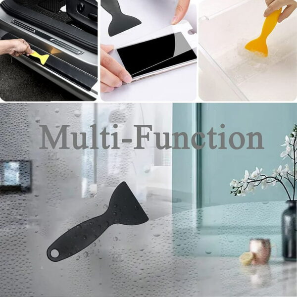 Plastic Spatula Plastic Scraper Tool Car Vinyl Wrap Squeegee Window Film Squeegee Vinyl Film Wrap Cleaning Scraper Air Bubble Remover Sticker Installation Tool, {Black} - Image 4
