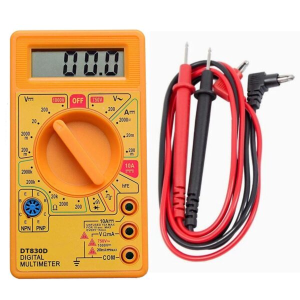 DT-830D Digital Multimeter Yellow Color
