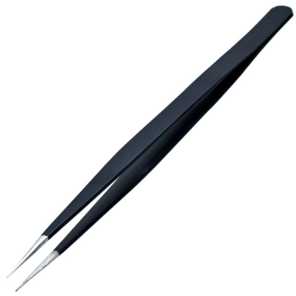 Black Pointed Straight Tweezer