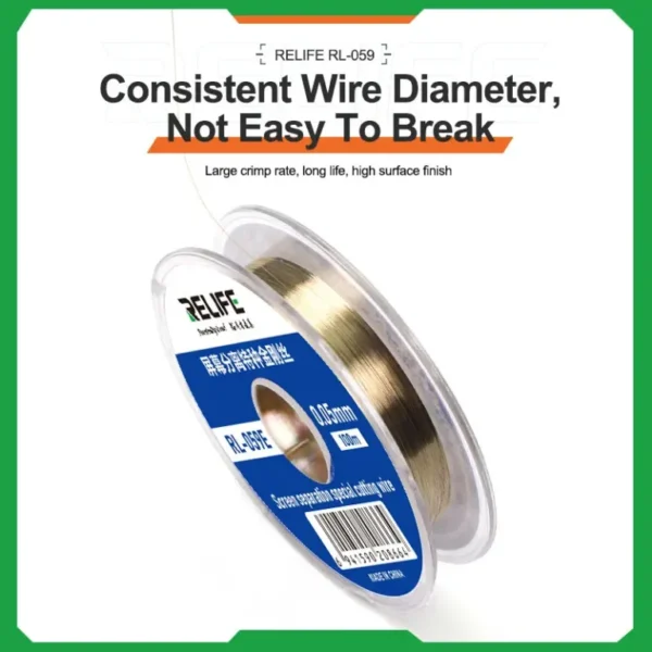 RELIFE RL059A 0.03mm Cutting Wire Special High Hardness Separator Cutting Wire L100M - Image 2