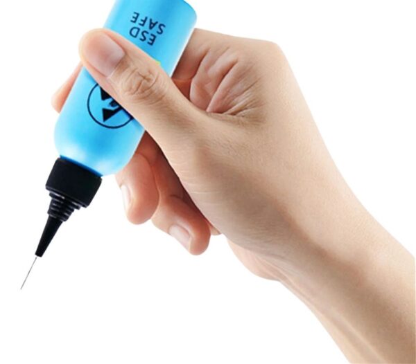 ESD Plastic Solvent Bottle With Needle For Glue Remove 65ml - Image 3