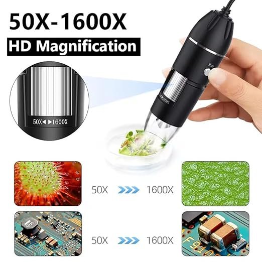 3in1 1000X 8LED USB Microscope Camera Endoscope with stand - Image 2