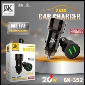 BK CAR CHARGER 20WATT METAL BODY