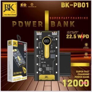 BK- PB01{12000mh} PowerBank {22.5watt}
