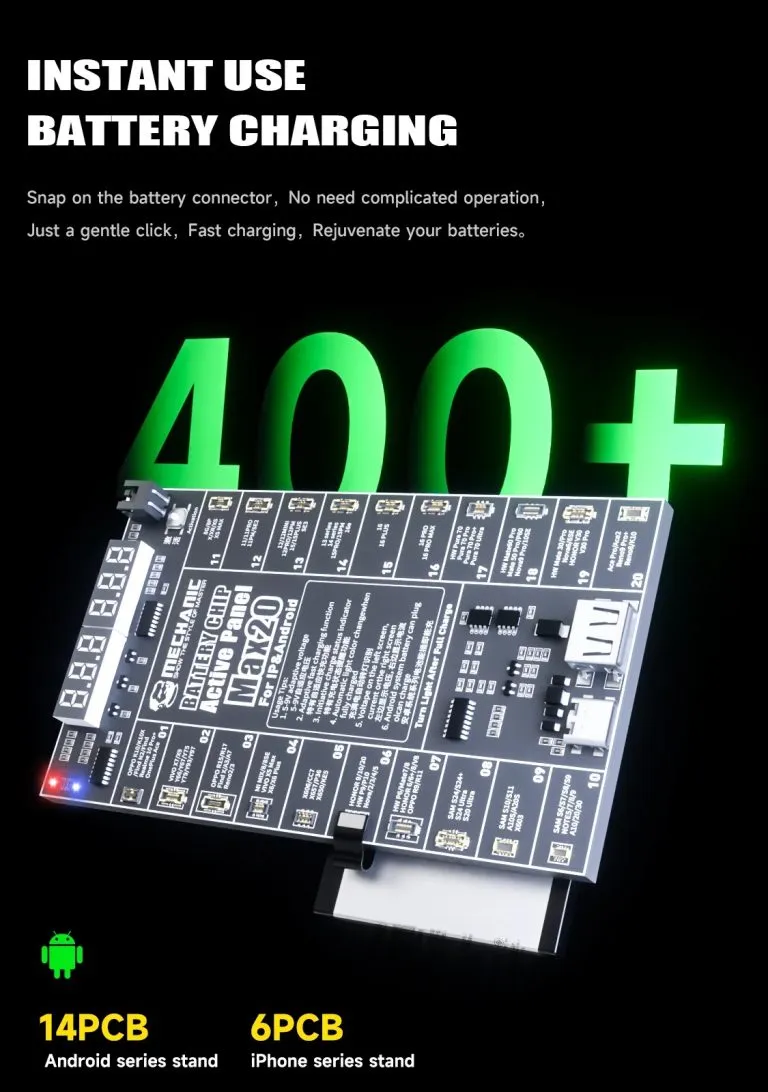 MECHANIC MAX20 Battery Chip Active Panel for Phone+Android 8-16 Series - Image 4